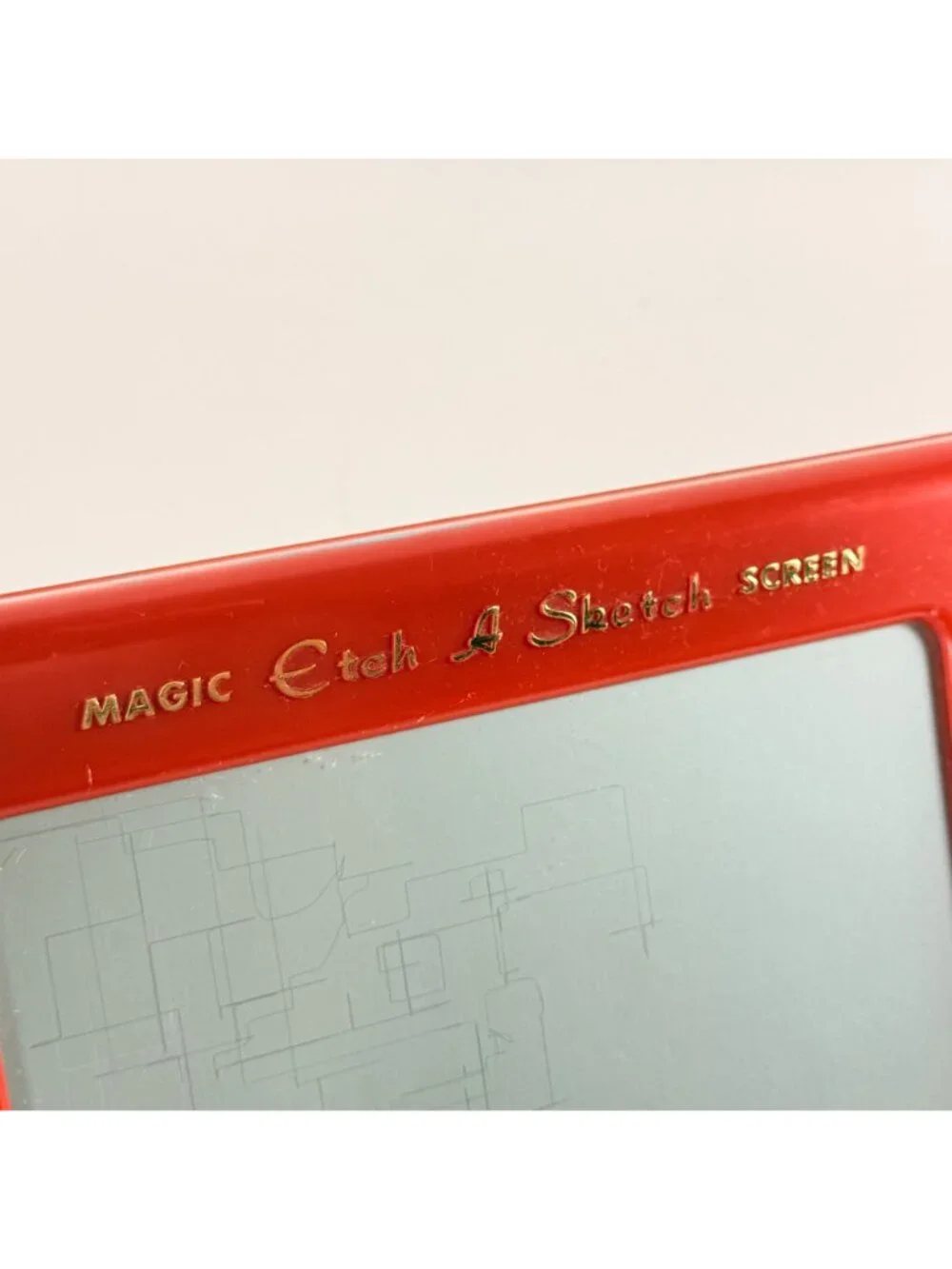 Vintage Etch A Sketch Model 505 Magic Screen Red Frame Ohio Art USA